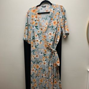 Brand New SHEIN Wrap Dress, floral midi dress